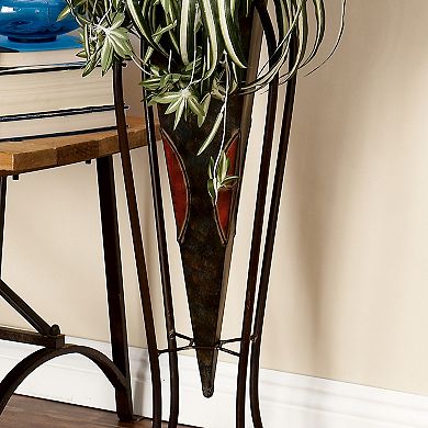 Stella & Eve Brown Rustic Planter Floor Decor 2-piece Set