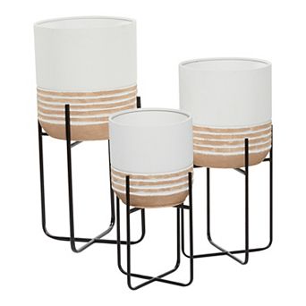 Stella & Eve Country Cottage Planter Floor Decor 3 pc Set