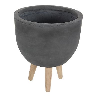 Stella & Eve White Contemporary Planter Floor Decor 3-piece Set