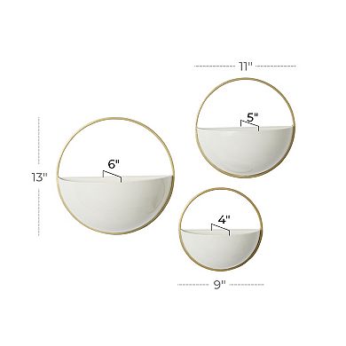 Stella & Eve Circular Planter Wall Decor 3-piece Set