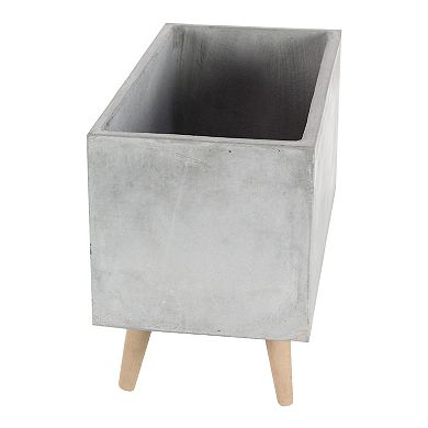 Stella & Eve White Contemporary Planter Floor Decor 2-piece Set