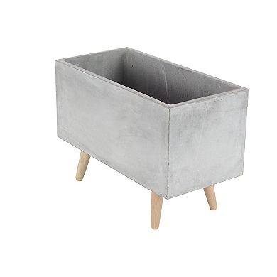 Stella & Eve White Contemporary Planter Floor Decor 2-piece Set