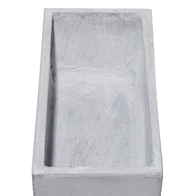 Stella & Eve White Contemporary Planter Floor Decor 2-piece Set