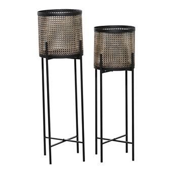 Stella & Eve Glam Planter Floor Decor 2 pc Set