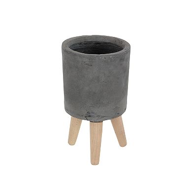 Stella & Eve Black Contemporary Planter Floor Decor 3-piece Set