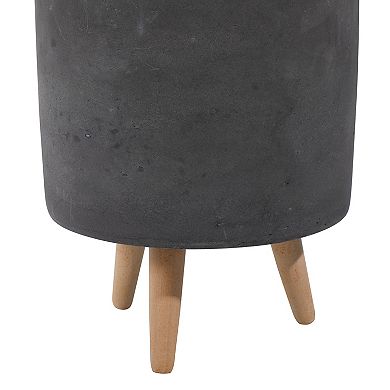 Stella & Eve Black Contemporary Planter Floor Decor 3-piece Set