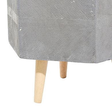 Stella & Eve White Contemporary Hexagon Planter Floor Decor 2-piece Set