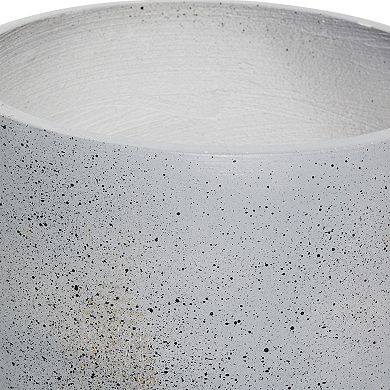 Stella & Eve Speckled White Contemporary Planter Floor Decor 2-piece Set