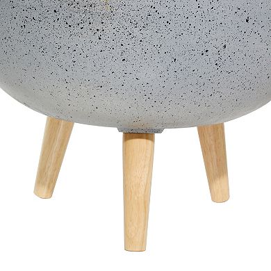 Stella & Eve Speckled White Contemporary Planter Floor Decor 2-piece Set