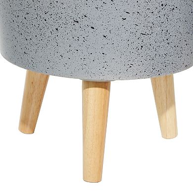 Stella & Eve White Speckled Contemporary Planter Floor Decor 2-piece Set