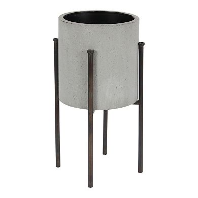 Stella & Eve Modern Gray Planter Floor Decor 2-piece Set