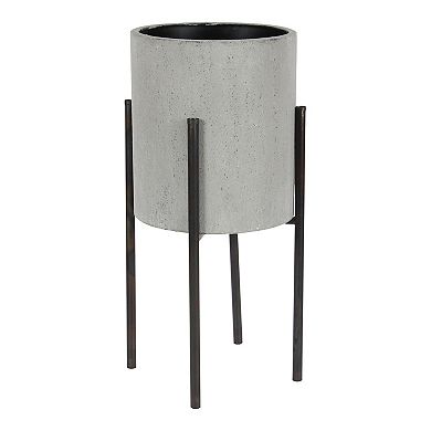 Stella & Eve Modern Gray Planter Floor Decor 2-piece Set