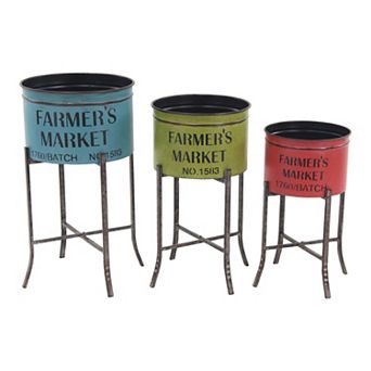 Stella & Eve Farmer's Market Planter Floor Decor 3 pc Set