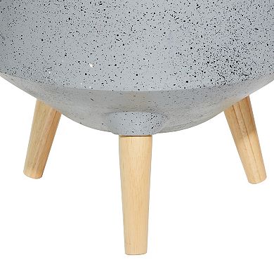 Stella & Eve White Speckled Contemporary Planter Table Decor 2-piece Set