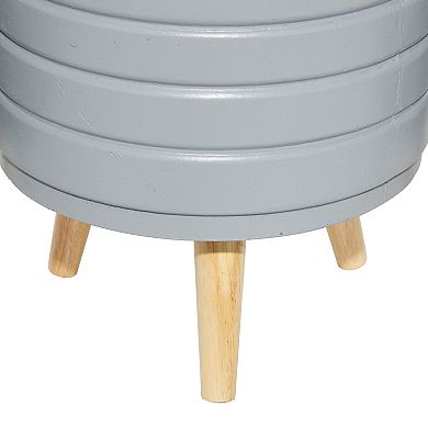 Stella & Eve Textured Gray Contemporary Planter Floor Decor 3-piece Set