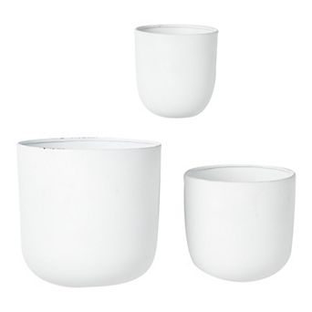 Stella & Eve Metallic Silver Finish Planter Wall Decor 3 pc Set