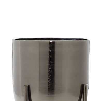 Stella & Eve Metallic Modern Planter Floor Decor 2-piece Set