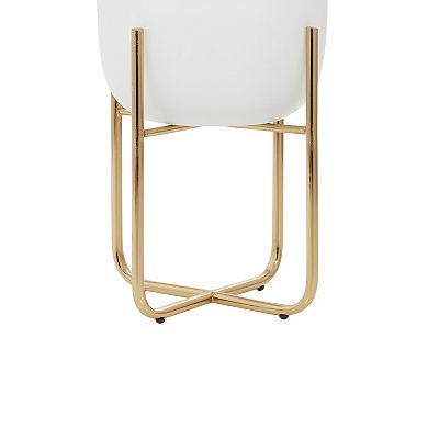 Stella & Eve Metallic Modern Planter Floor Decor 2-piece Set