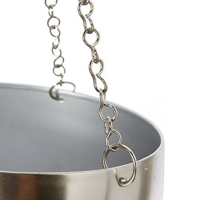 Stella & Eve Silver Finish Glam Hanging Planter Wall Decor 3-piece Set