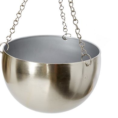 Stella & Eve Silver Finish Glam Hanging Planter Wall Decor 3-piece Set