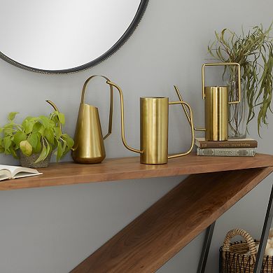 Stella & Eve Gold Finish Glam Planter Table Decor 3-piece Set