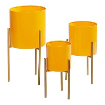 Stella & Eve Teal Contemporary Planter Floor Decor 3 pc Set