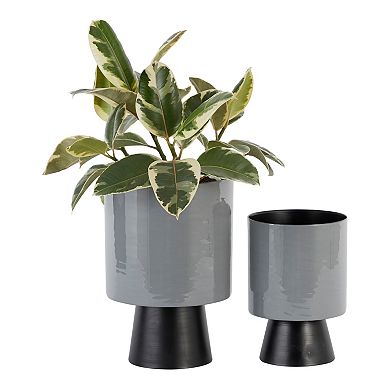 Stella & Eve Red Black Modern Planter Floor Decor 2-piece Set