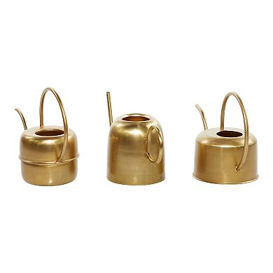 Stella & Eve Glam Gold Finish Planter Table Decor 3-piece Set