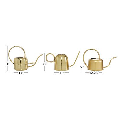 Stella & Eve Glam Gold Finish Planter Table Decor 3-piece Set