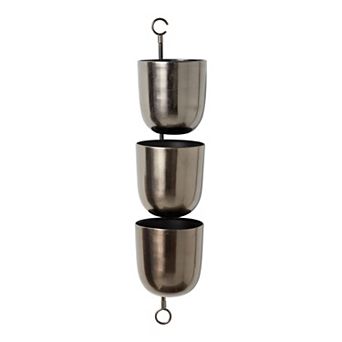 Stella & Eve Silver Finish Contemporary Planter Wall Decor