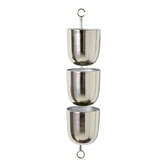 Stella & Eve Silver Finish Contemporary Planter Wall Decor