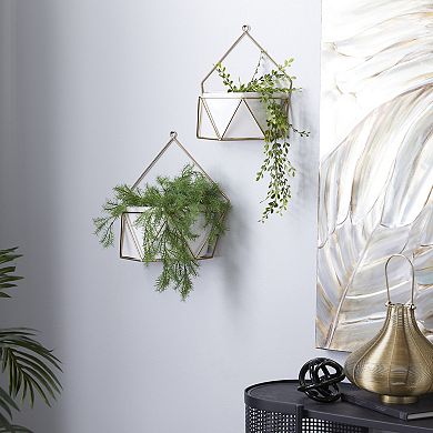 CosmoLiving by Cosmopolitan White Planter Wall Decor 2-piece Set