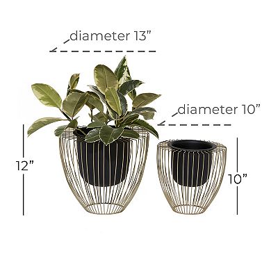 Stella & Eve Contemporary Planter Table Decor 2-piece Set