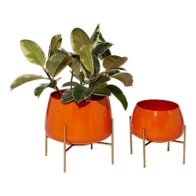 Stella & Eve Yellow Contemporary Planter Table Decor 2-piece Set