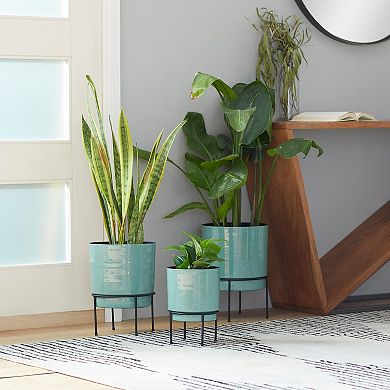 Stella & Eve Round Planter Floor Decor 3-piece Set