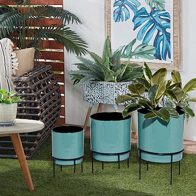 Stella & Eve Round Planter Floor Decor 3-piece Set