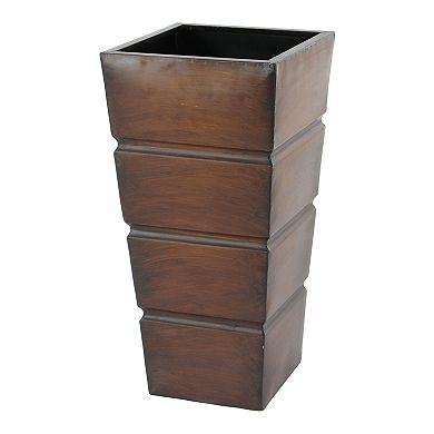 Stella & Eve Brown Rustic Planter Floor Decor 3-piece Set