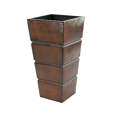 Stella & Eve Brown Rustic Planter Floor Decor 3-piece Set