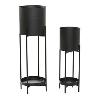 Stella & Eve Modern Cylinder Planter Floor Decor 2 pc Set
