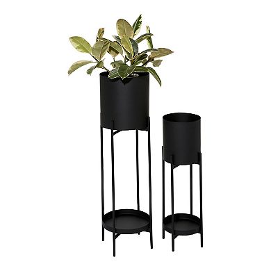 Stella & Eve Modern Cylinder Planter Floor Decor 2-piece Set