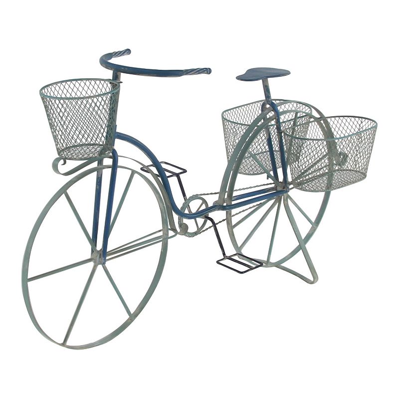 DecMode 50  x 28  Blue Metal Vintage Plantstand  1 - Piece