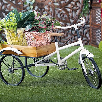 Stella & Eve Decorative Bike Farmhouse Plant Stand Floor Decor