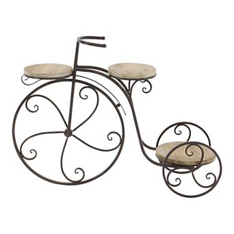 Stella & Eve Farmhouse Faux Bike Plant Stand Floor Decor