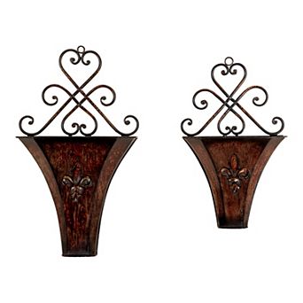 Stella & Eve Scroll Brown Planter Wall Decor 2 pc Set