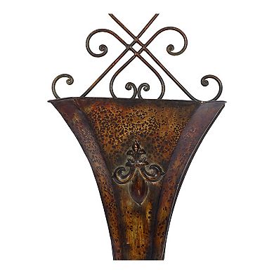 Stella & Eve Scroll Brown Planter Wall Decor 2-piece Set