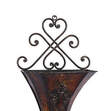 Stella & Eve Scroll Brown Planter Wall Decor 2-piece Set