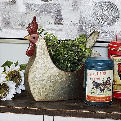 Stella & Eve Chicken Farmhouse Planter Floor Decor