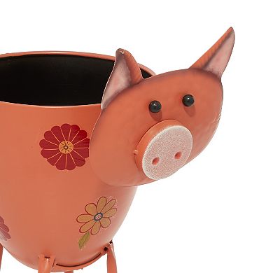 Stella & Eve Pink Pig Planter Floor Decor