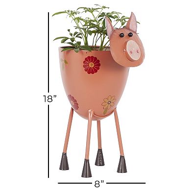 Stella & Eve Pink Pig Planter Floor Decor
