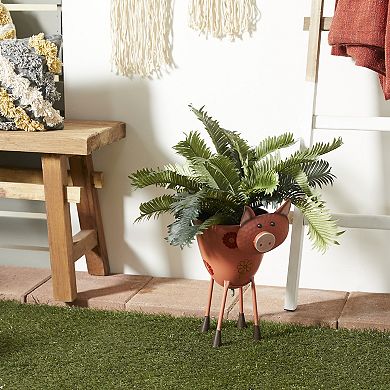 Stella & Eve Pink Pig Planter Floor Decor